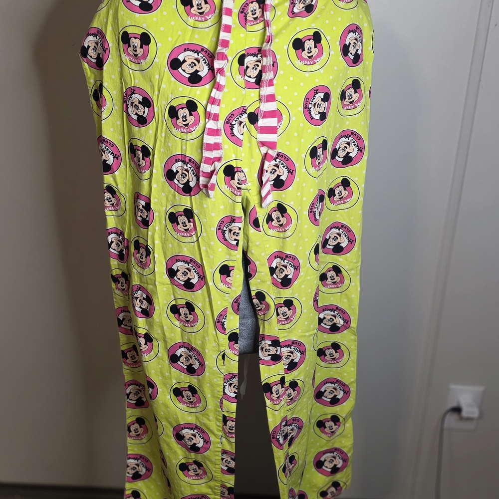 ✨ Disney Parks Mickey Mouse Club Green Polka Dot Pajama Pants - Medium